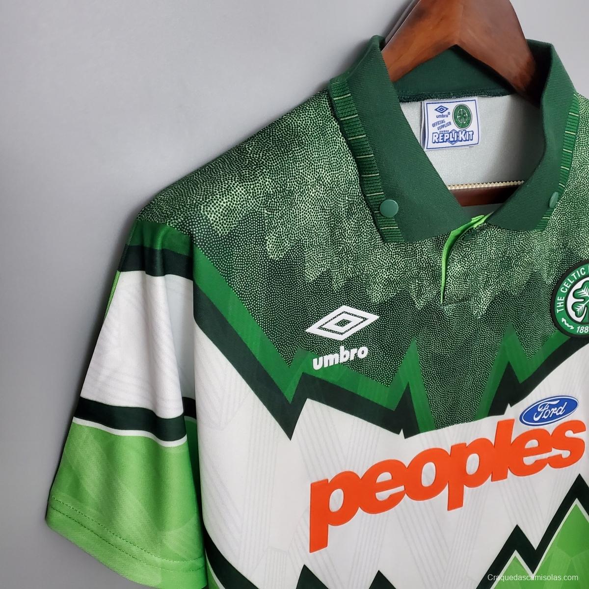 Retro 91/92 Celtic home Soccer Jersey