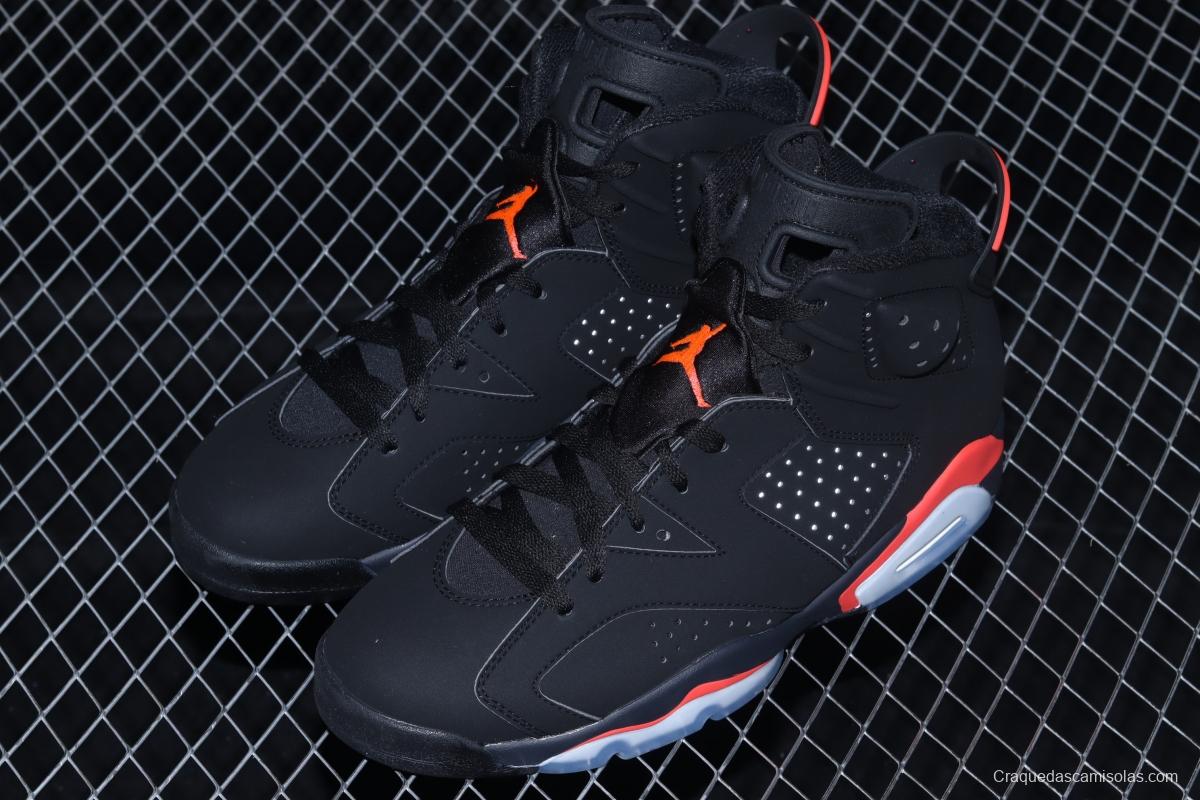 Air Jordan 6 Infrared Black Red Black Infrared 3M reflective Basketball Men's shoes 384664-060