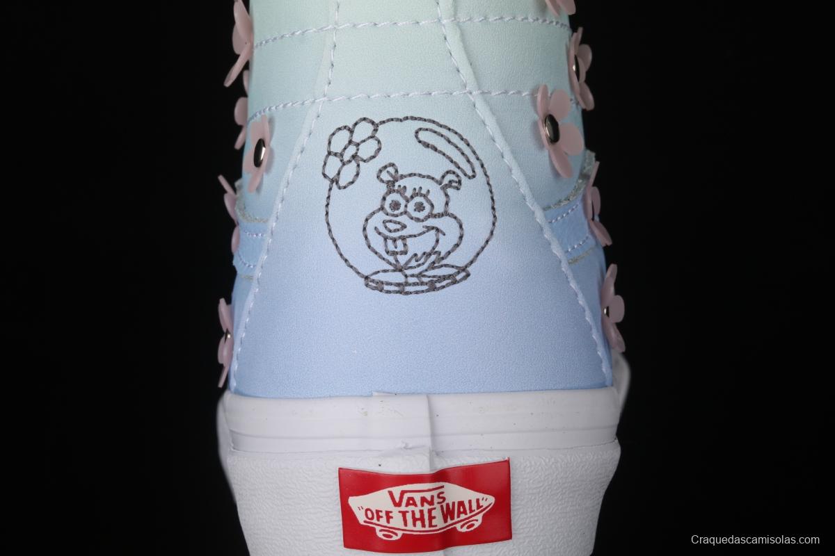 SpongeBob x Vans Sk8-Hi joint series limited high-top casual board shoes VN0A38GF9ZM