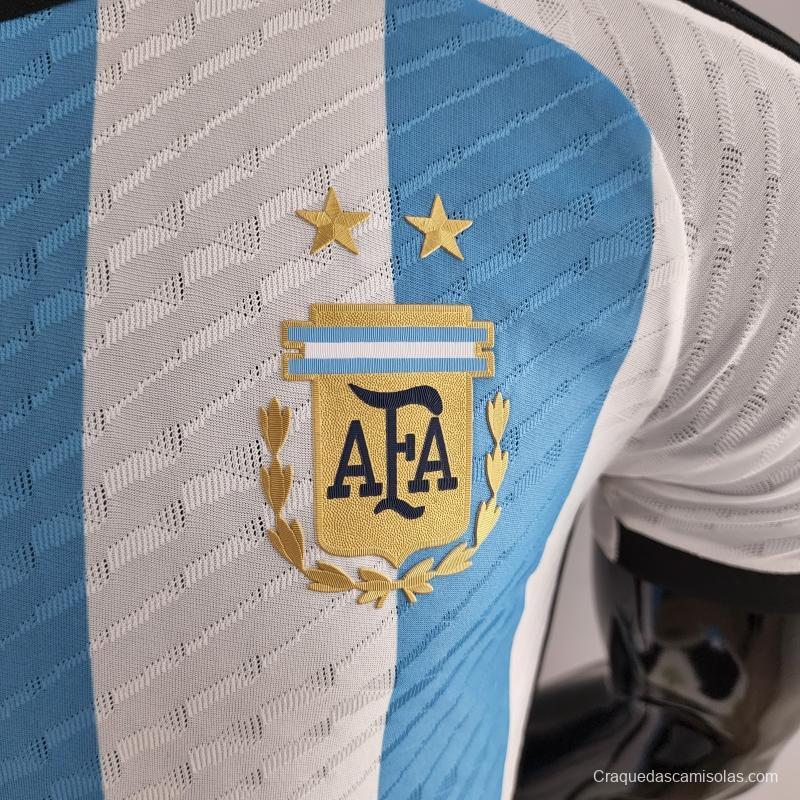 Player Version 2022 Argentina Home Soccer Jersey