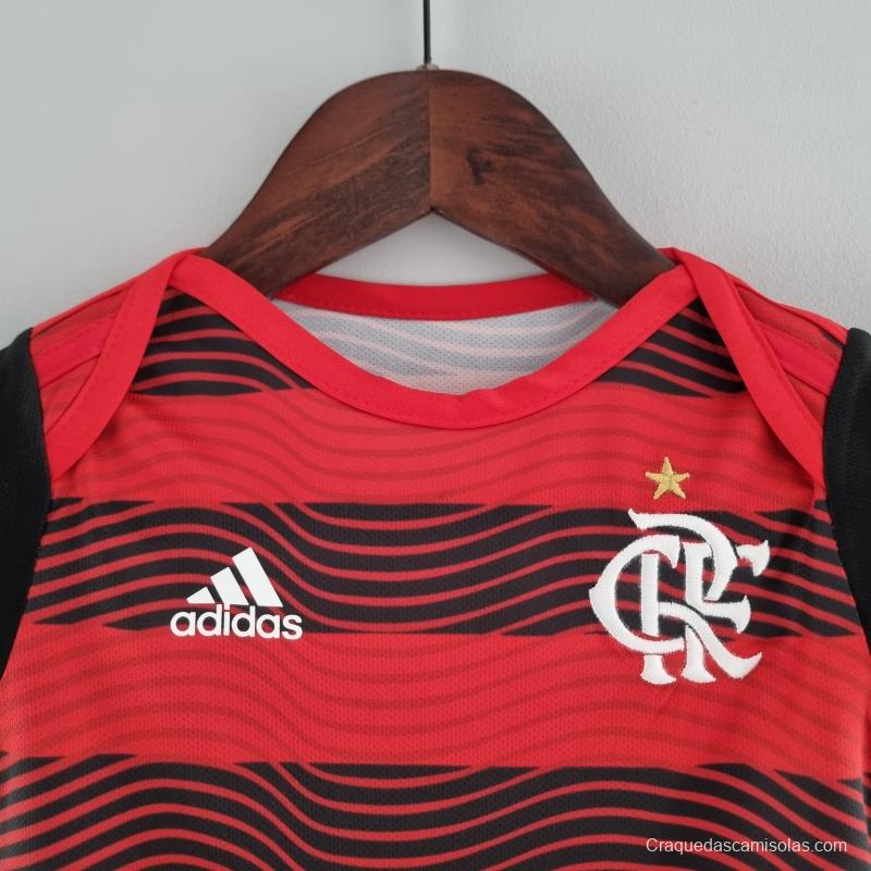 22/23 Flamengo Home Baby KM#0025 9-12 Soccer Jersey