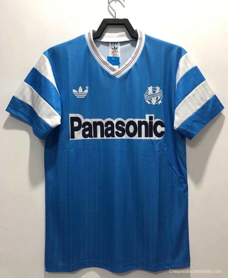 Retro 90/91 Olympique Marseille Away Soccer Jersey