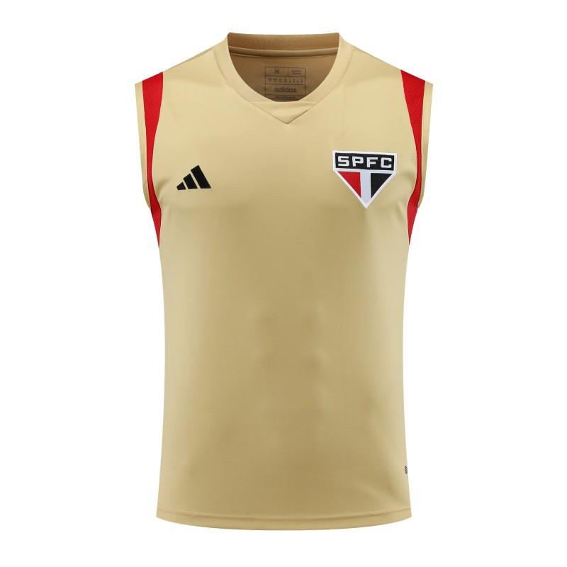 23-24 Sao Paulo Beige Vest Jersey+Shorts