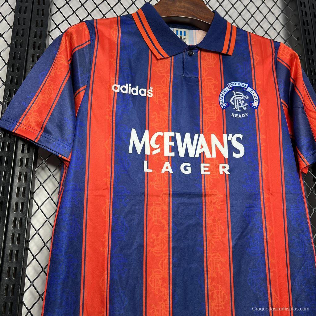 Retro 93/94 Glasgow Rangers Away Red Jersey